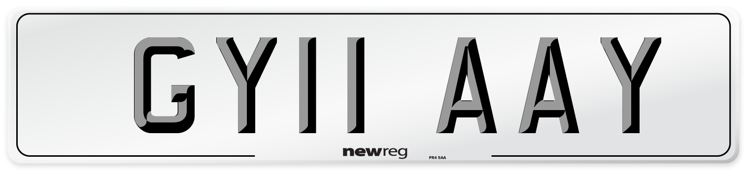 GY11 AAY Number Plate from New Reg